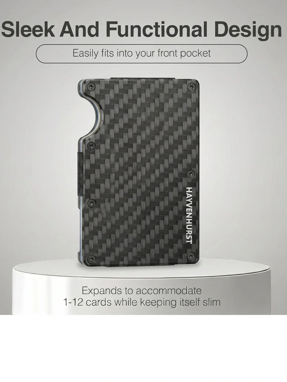 RFID Men’s Carbon Fiber Wallet with Money Clip